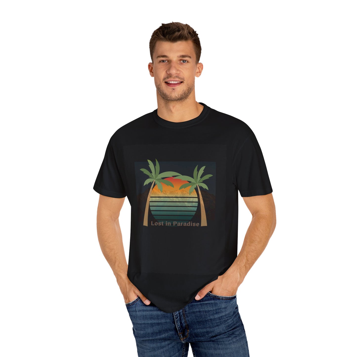 Lost in Paradise Unisex T-Shirt - Garment-Dyed Summer Vibes