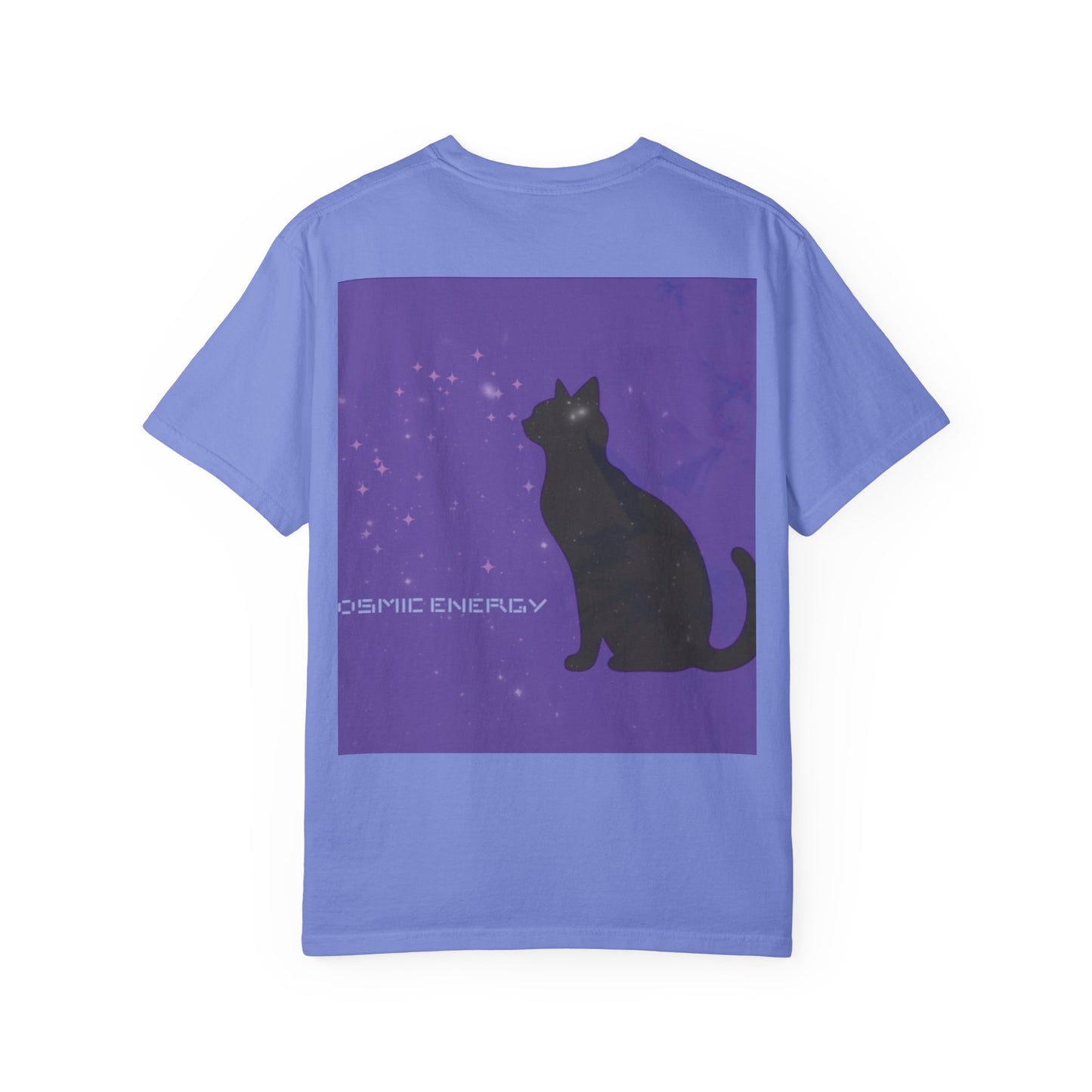 Trendour Cosmic Energy Cat T-Shirt - Unisex Garment-Dyed Tee, Trendour Graphic Shirt, Cat Lover Gift, Astrology Apparel