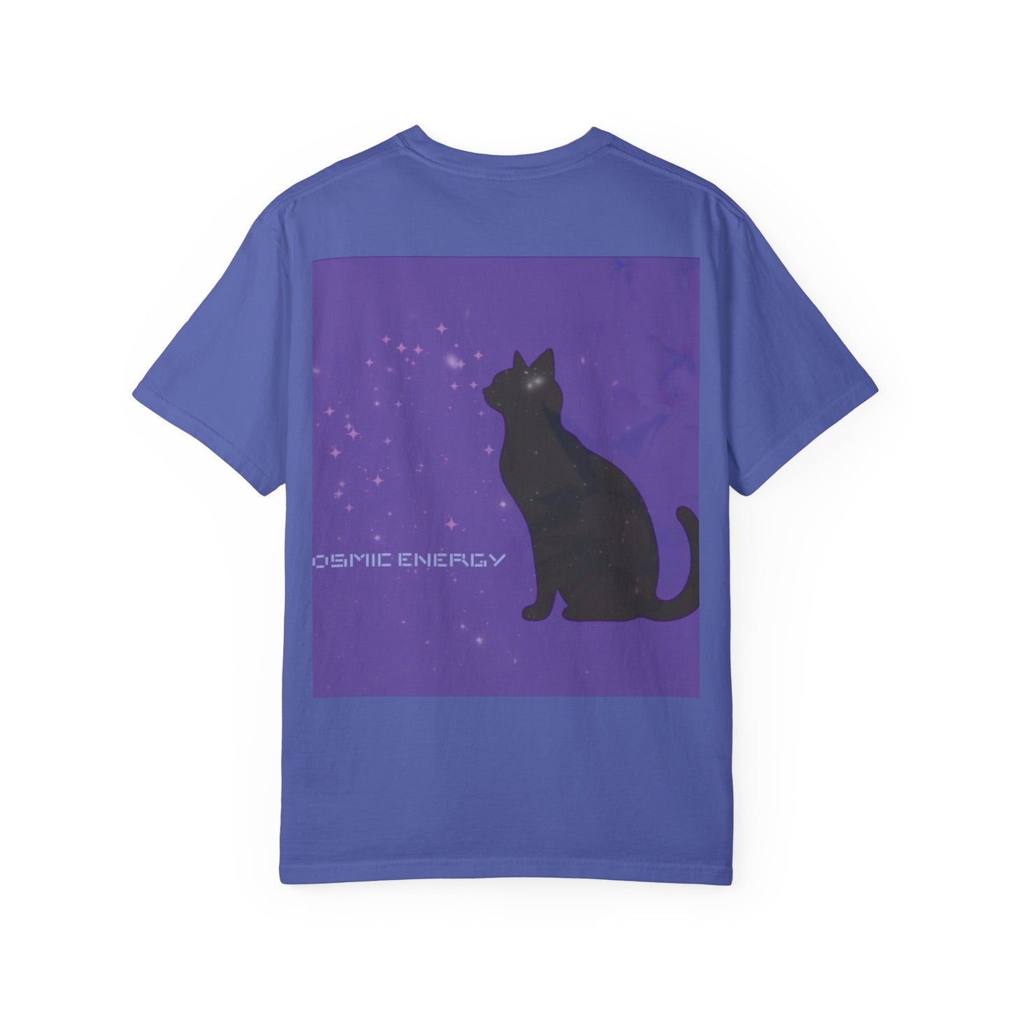 Trendour Cosmic Energy Cat T-Shirt - Unisex Garment-Dyed Tee, Trendour Graphic Shirt, Cat Lover Gift, Astrology Apparel